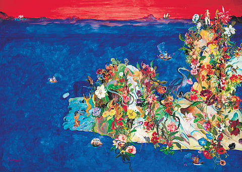 Untitled works at the exhibition