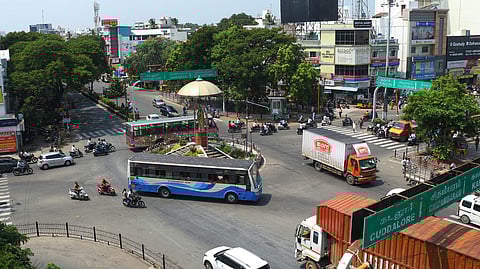 Indira Gandhi Square in Puducherry. 