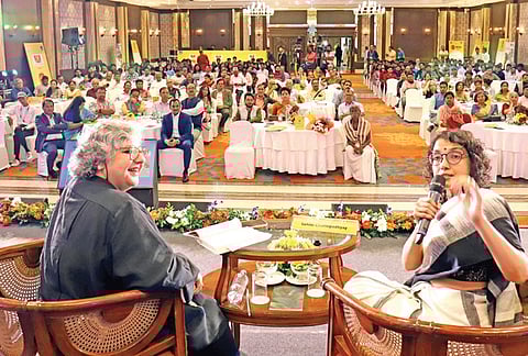 Author Sohini Chattopadhyay with Kaveree Bamzai at the event 