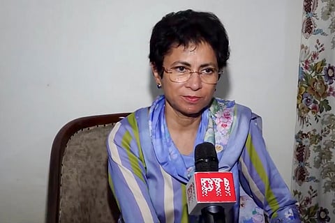 Congress leader Rahul Gandhi addresses the public meeting ahead of Haryana Assembly elections, at Barwala, in Hisar, Sept. 26, 2024.