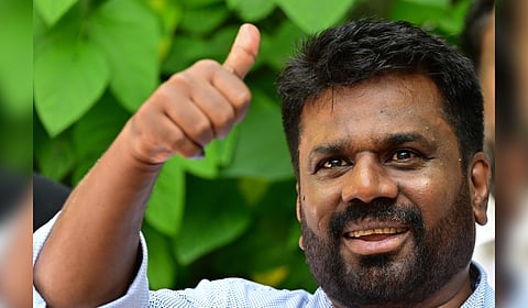 Newly elected president of Sri Lanka, Anura Kumar Dissanayake. 