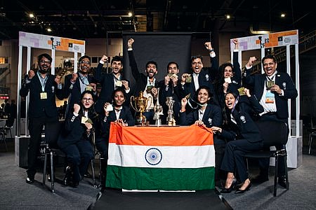 Chess Olympiad winners. Representative picture