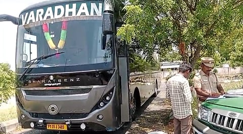 Two private buses have same registration number in TN, one seized