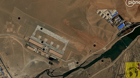 An under-construction heliport in Gar County