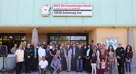 The BAPS temple in Sacramento, California.