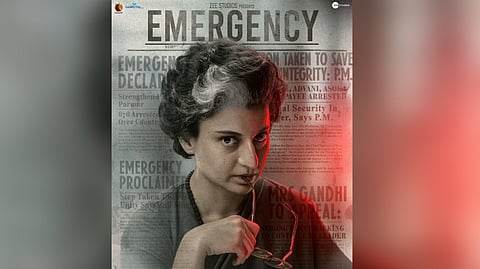 The theatrical poster of Actor Kangana Ranaut starrer 'Emergency'.