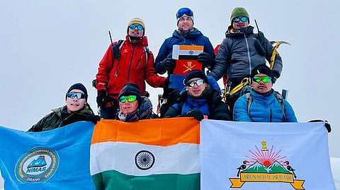 A team from NIMAS successfully scaled the unnamed and unclimbed 20,942 ft high peak in Gorichen range of Arunachal Pradesh Himalayas.