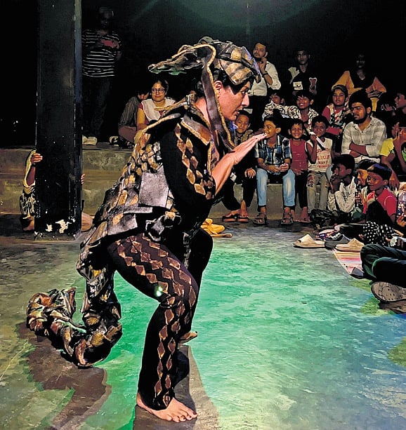 Performance of Just Hiss by Our Theatre Collective from Bengaluru. Clicked by Muskan Tulsyan.