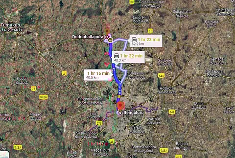 Express Routes: Bengaluru [Kempegowda bus station Majestic, KSR railway station] to Doddaballapura