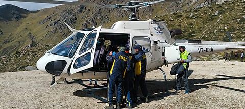 Four trekkers were rescued by the SDRF.