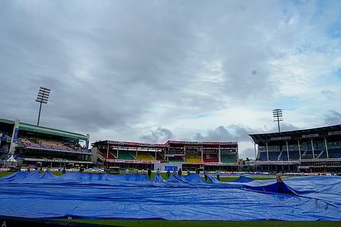 For the second day in a row, play could not be resumed because of wet outfield in Kanpur