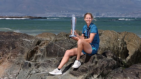 Australia's Meg Lanning with her fourth T20 World Cup trophy as a captain.