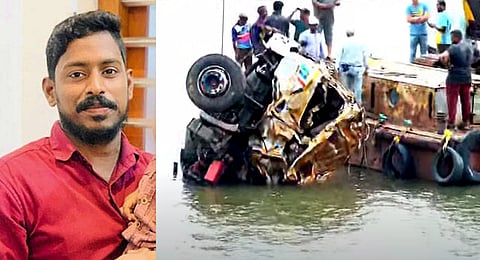 Arjun's body was recovered along with his lorry from Gangawali river. 