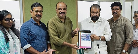 General Education Minister V Sivankutty inaugurating the Key to Entrance portal by KITE.