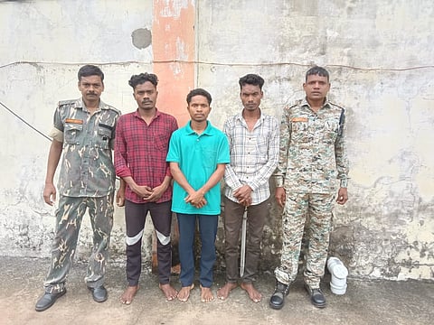 The three tribal youths who claimed themselves as Maoists and surrender