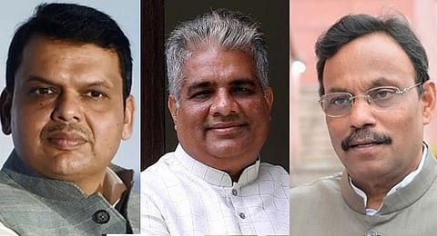 Devendra Fadnavis, Bhupender Yadav, Vinod Tawde