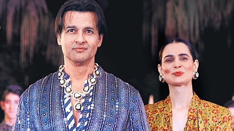 Ensembles with  signature sequin embroidery
