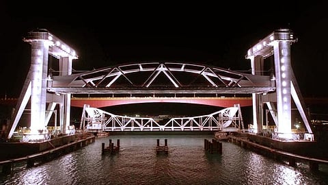 The centre lift portion of the New Pamban railway sea bridge was tested by the railway's demands.
