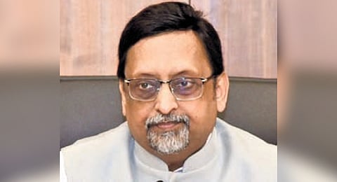 CS Neerab Kumar Prasad during a review meet on Tuesday