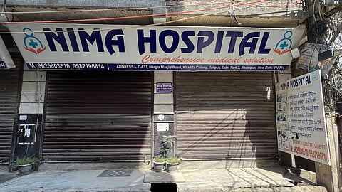 Nima Hospital, a three-bedded facility in Kalindi Kunj, where the shooting happened. 