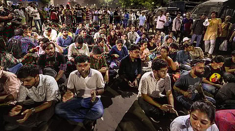 Junior doctors protest in Kolkata over RG Kar doctor rape-murder incident