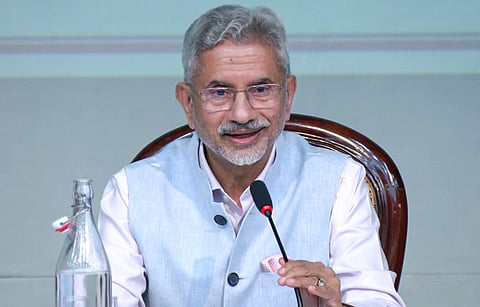 External Affairs Minister S Jaishankar delivers the Sardar Patel Lecture on Governance organized by the IC Centre for Governance, in New Delhi on Saturday. 