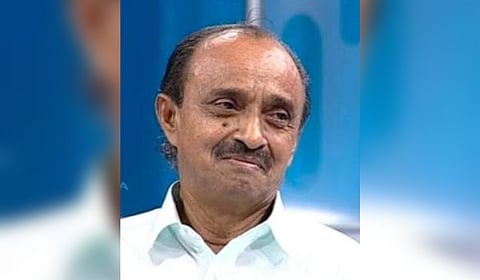 Former news anchor M Ramachandran who was known for bringing a new style in news reading.