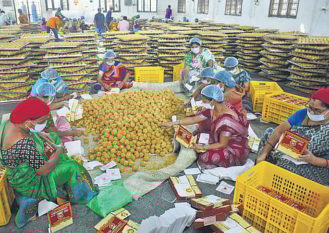 Collector ensures quality of Laddu prasadam for Dasara festivities in Vijayawada