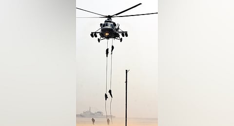 A mammoth crowd flocked the Marina Beach in Chennai on Sunday to watch the air show