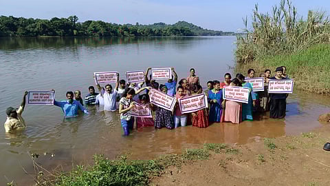 Island dwellers have been protesting against rampant illegal sand mining in the island.