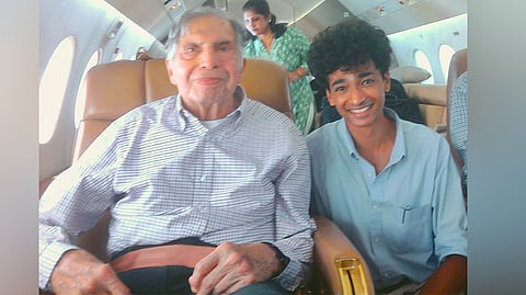 Shantanu Naidu with Tata group patriarch Ratan Tata.