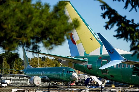 Unpainted Boeing 737 Max aircraft are seen on Sept. 24, 2024, at the company’s facilities in Renton, Wash.