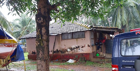 Tile-roofed house near Hoode in Udupi where Bangladeshi nationals resided.