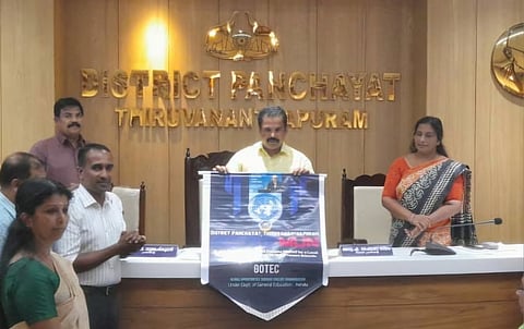 The logo of the 'Model UN' released by the Thiruvananthapuram
District Panchayat