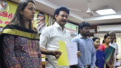 Minister for School Education, Anbil Mahesh released  Board examinations timetable for the academic year 2024 at District collector office in Coimbatore 