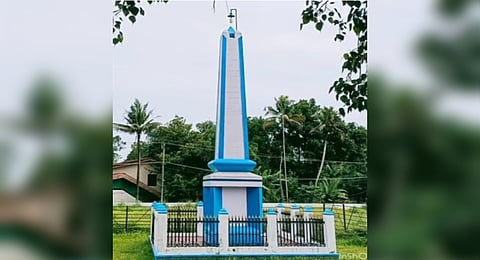 Slave trade ban proclamation memorial at the PRDS headquarters in Iraviperoor, Thiruvalla.
