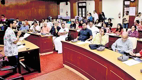 Centre for Urban Studies director Mathew A Varghese presented the Kochi culture policy draft on Monday