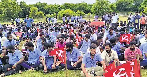 The new protest site is 600 metres away from the  earlier spot 