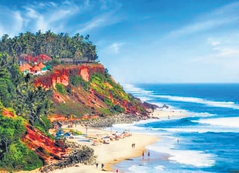 Varkala cliff
