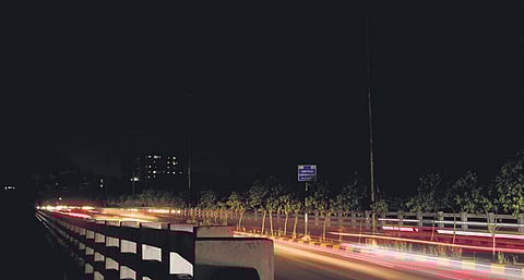 A road leading to Begumpet has no streetlights in Hyderabad; Image used for representative purposes