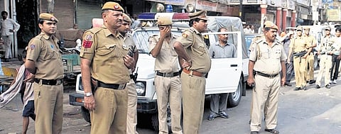 The police after arresting three accused -- Mukul, Jaskirat alias Aman, Arjun alias Nonnu, and apprehending a juvenile.