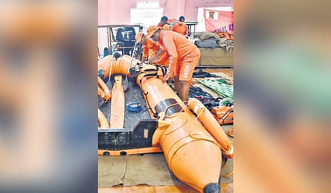 NDRF personnel deployed in Chennai prepare for operations