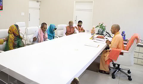 Bahraich violence: Yogi meets family of deceased, announces Rs 10 lakh ex-gratia, house, health card 