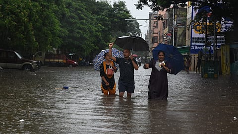 Flooded streets of Chennai after rains lashed the city.