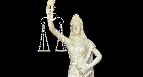 Blindfold off from Supreme Court’s new Statue of Justice