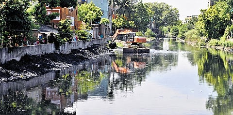 Debris is being removed from Otteri canal.
