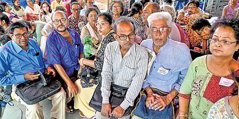 People take part in junior doctors’ protest in Kolkata on Friday.