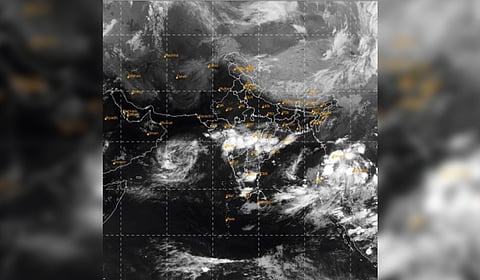 Season’s first tropical storm begins to take shape over the bay in Odisha