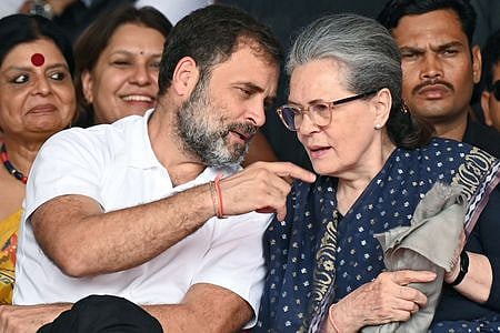 Congress party leaders Rahul Gandhi and Sonia Gandhi
