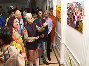 Telangana Governor Jishnu Dev Verma inaugurated an exhibition of art works of Neurodiverse (Intellectually Challenged) at the Salar Jung Museum in Hyderabad
